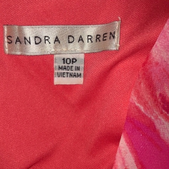 🌺SANDRA DARREN🌺FLORAL CHIFFON SHARKBITE DRESS🌺 - Picture 10 of 10